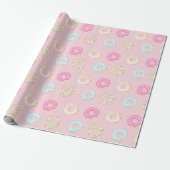 Sweet Donuts Roze Cadeaupapier (Uitgerold)