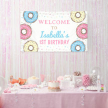 Sweet Donuts Sprinkles Verjaardag Welkom Achtergro