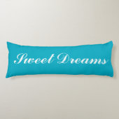 Sweet dreams Azure blue body pillow design Lichaamskussen (Voorkant)