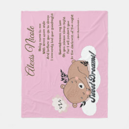 Sweet Dreams Baby Beer Fleece Deken
