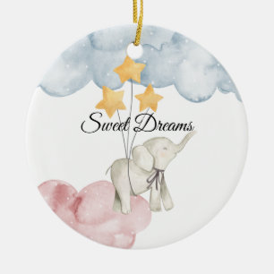 Sweet Dreams Baby Elephant 2021 Ceramic Ornament