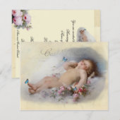 Sweet Dreams, Baby shower Kaart (Voorkant / Achterkant)