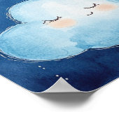 Sweet Dreams Blue Night Sky Nursery Poster (Coin)