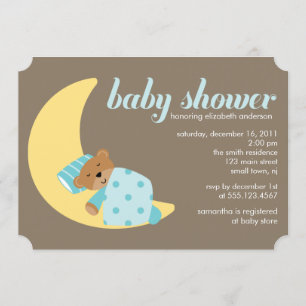 Sweet Dreams Boy Baby shower Kaart