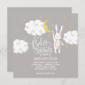 "Sweet Dreams" Bunny Baby shower Invitation (Devant / Derrière)