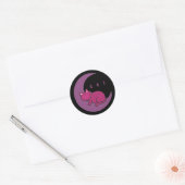 Sweet Dreams Cat on Crescent Moon Sticker (Envelop)
