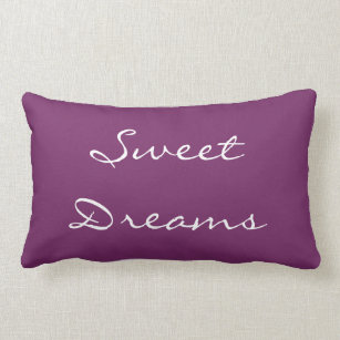 "Sweet Dreams" Coussin d'accents de lit violet