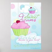 Sweet Dreams Cupcake Cloud Poster (Voorkant)