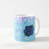 Sweet Dreams Cute Sleeping Cloud and Blueberry Mug (Devant droit)