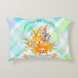 Sweet Dreams Deer Baby Accent Pillow Kussen