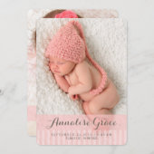 Sweet Dreams Deux photos Faire-part de naissance m (Devant / Derrière)