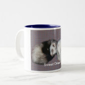 Sweet Dreams Ferret Tweekleurige Koffiemok (Voorkant links)