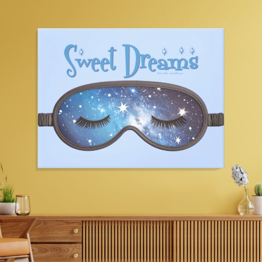 Sweet Dreams gezichtsmasker Canvas Afdruk (Insitu (Woonkamer))