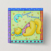 Sweet Dreams Kitty Button Badge (Devant)