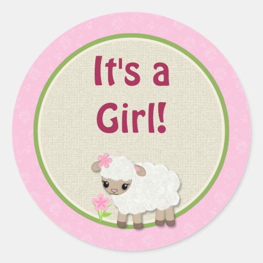 Sweet Dreams LAMB Baby shower autocollant SDK#3 (Devant)