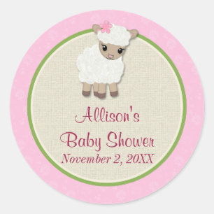 Sweet Dreams LAMB Baby shower sticker SDK#1
