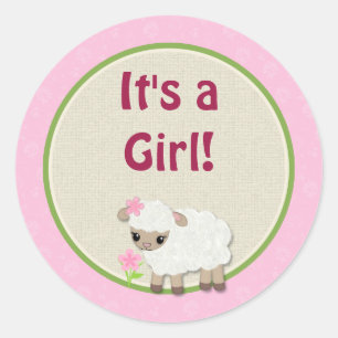 Sweet Dreams LAMB Baby shower sticker SDK#3