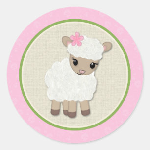 Sweet Dreams LAMB Baby shower sticker SDK#5