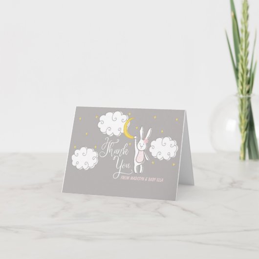 "Sweet Dreams" Lapin Carte de remerciements pliée (Devant)