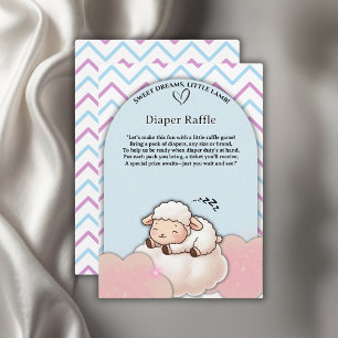Sweet Dreams Little Lamb Schattige Kawaii Baby sho Informatiekaartje