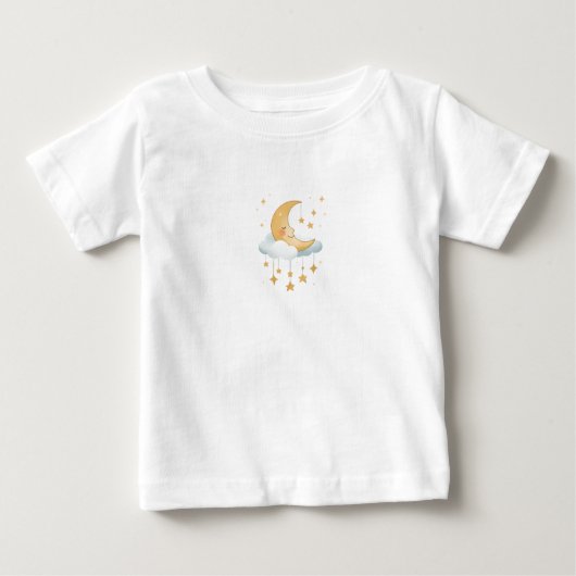 Sweet Dreams Moon – Baby Shower T-Shirt Design (Voorkant)