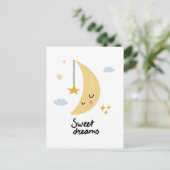 Sweet Dreams Moon & Stars Briefkaart (Staand voorkant)