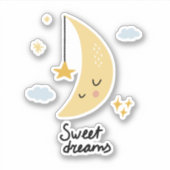 Sweet Dreams Moon & Stars Sticker (Voorkant)