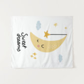 Sweet Dreams Moon & Stars Wandkleed (Voorkant (horizontaal))