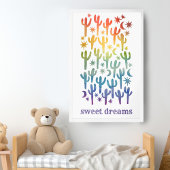 Sweet Dreams Night Desert Cactus Waterverf CUSTOM Poster