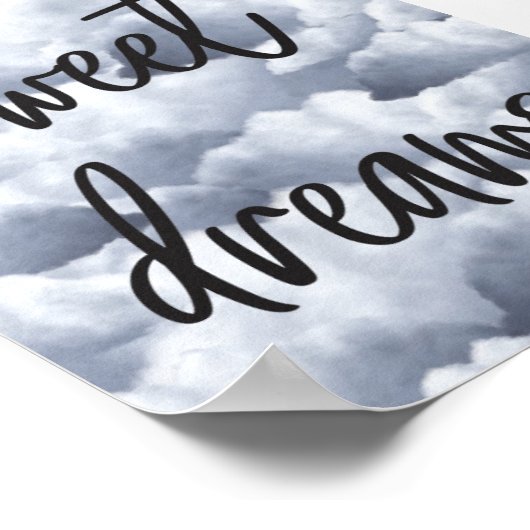 Sweet Dreams - Nuages - Poster d'art mural (Coin)