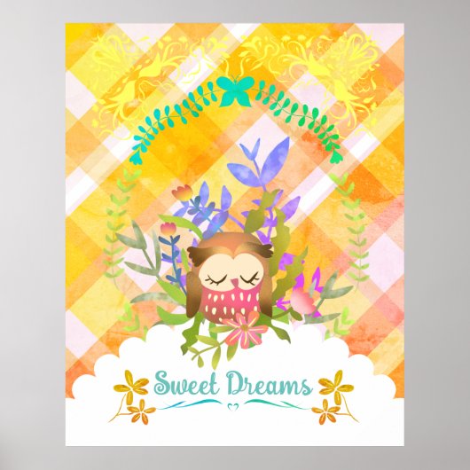 Sweet Dreams Owl. Poster (Voorkant)