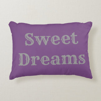 Sweet Dreams Pillow - Paars & grijs Decoratief Kussen