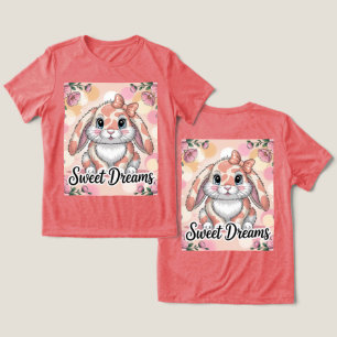 Sweet Dreams Pink Peach Bunny Camo Tri-Blend Shirt