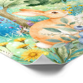 Sweet Dreams Rainbow Deer & Rabbits Nursery  Poster (Hoek)