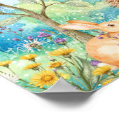 Sweet Dreams Rainbow Hedgehog & Rabbits Nursery  Poster (Hoek)