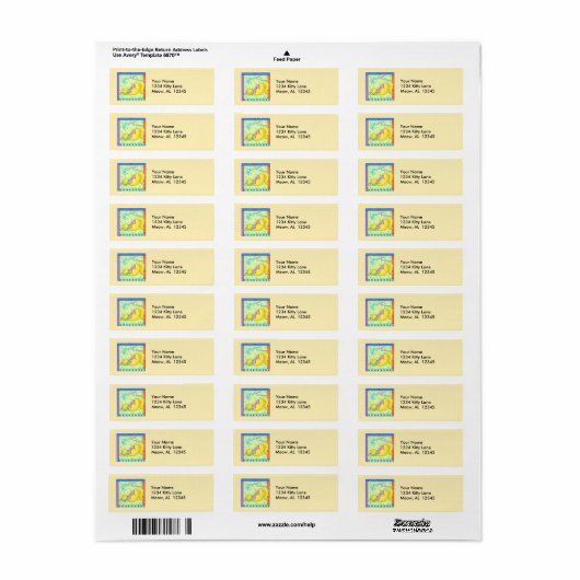 Sweet Dreams Return Address Label (Full Sheet)