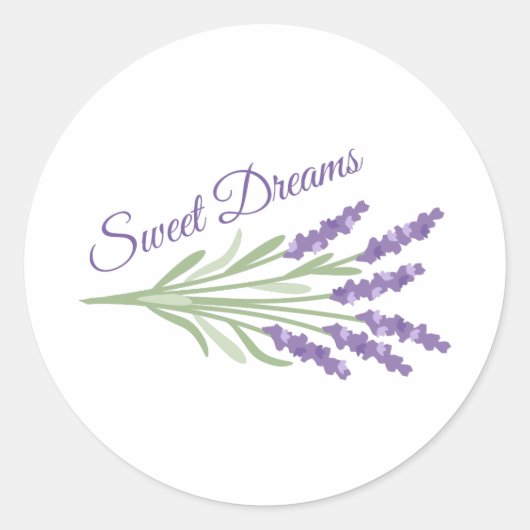 Sweet Dreams Ronde Sticker (Voorkant)