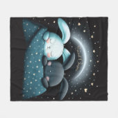 Sweet Dreams Schattige Design Bunny Fleece Deken (Voorkant (Horizontaal))