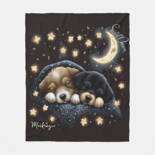Sweet Dreams Schattige ontwerp Puppy gepersonalise Fleece Deken