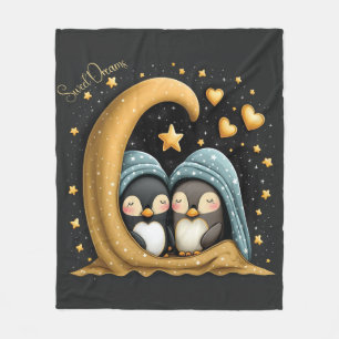 Sweet Dreams Schattigee Design Pinguïn Fleece Deken