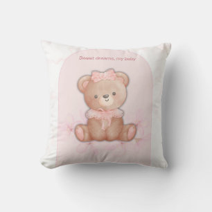 Sweet Dreams Teddy Bear Afdrukken babymeisjescrè Kussen