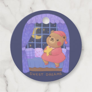 Sweet Dreams: Teddy Bear - Illustratie Bedankjes Labels