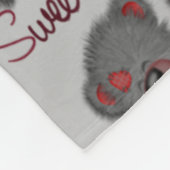 Sweet Dreams Teddy-briljant ruby Fleece Deken (Hoek)