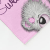 Sweet Dreams Teddy-Coted snoep Fleece Deken (Hoek)