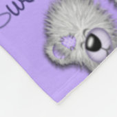 Sweet Dreams Teddy-lavender Blue Fleece Deken (Hoek)
