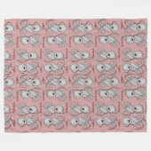 Sweet Dreams Teddy-soft roos Fleece Deken (Voorkant (Horizontaal))