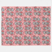 Sweet Dreams Teddy-zoete kers in de hoek Fleece Deken (Voorkant (Horizontaal))