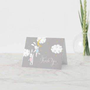 Sweet Dreams Twin Bunny Carte de remerciements