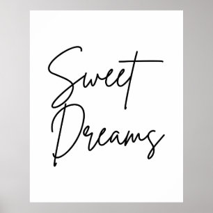 Sweet Dreams Typographie Art Imprimer Poster