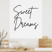 Sweet Dreams Typographie Art Imprimer Poster (Cuisine)